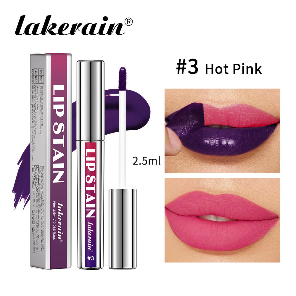 Lakerain Silver Tube Peel-Off Lip Gloss, Non-Transfer, Long-Lasting Matte Lipstick