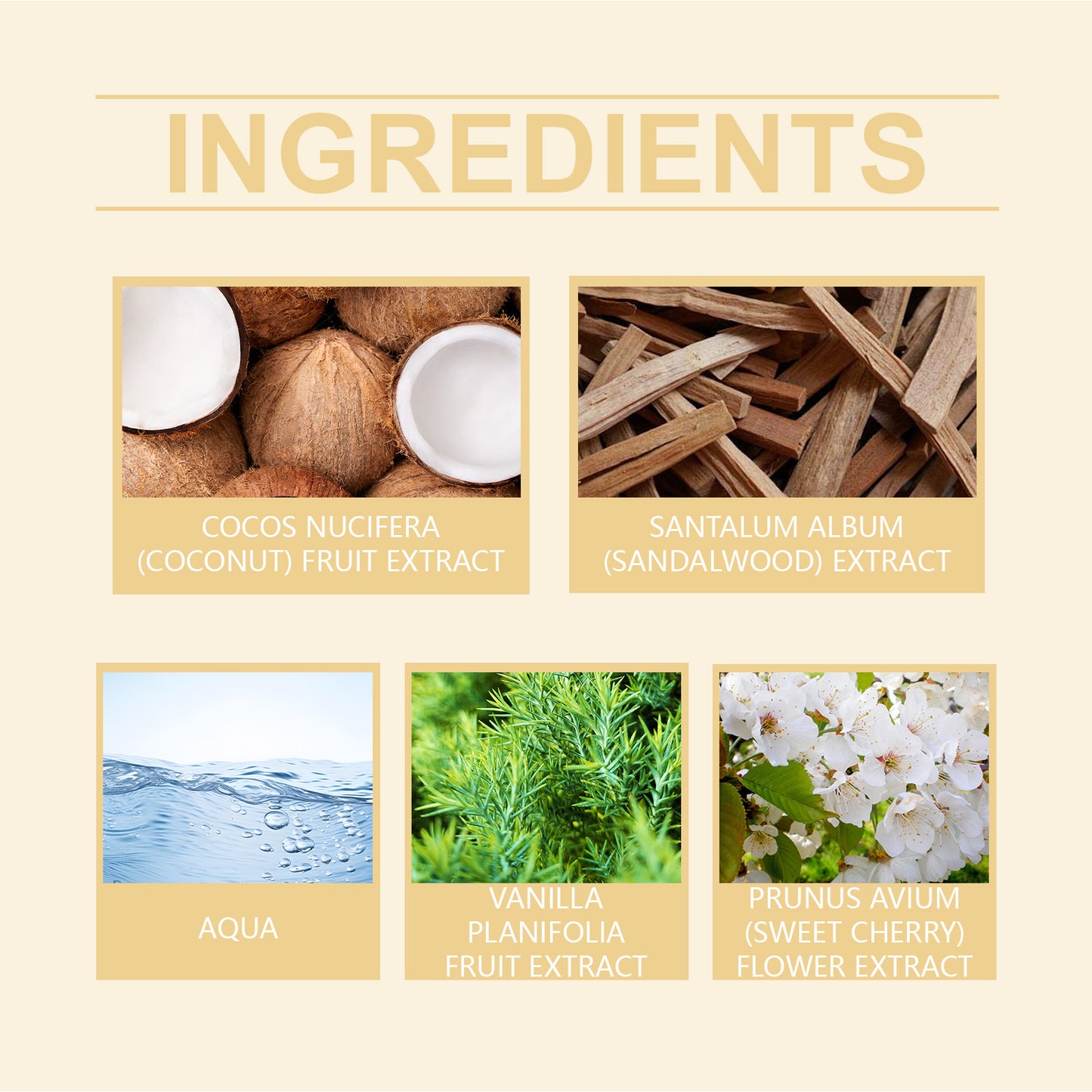 Vanilla Coconut Long Lasting Fragrance Refreshing Body Spray