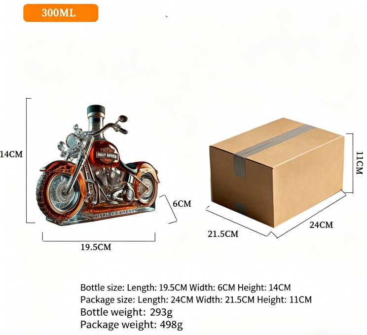 Beer Bottle Motorcycle Shape Bottle