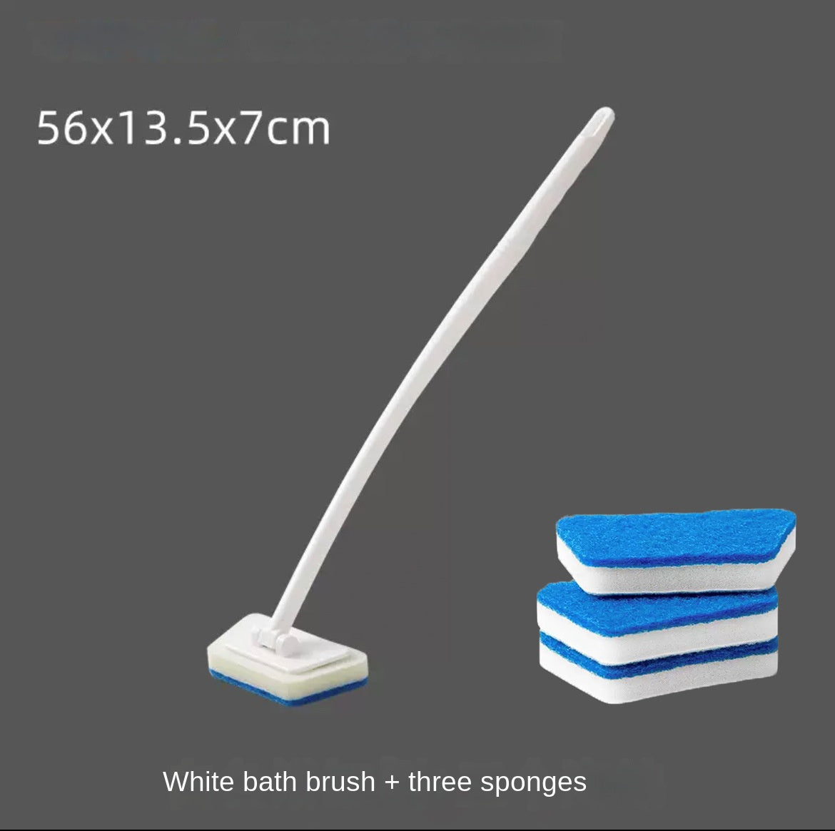 Detachable long-handle sponge cleaning scrub brush