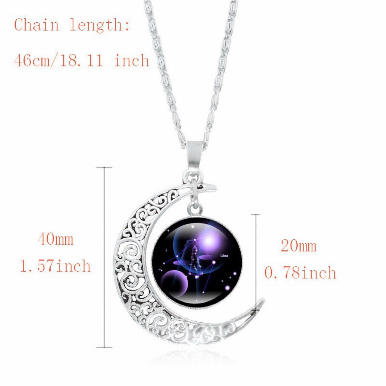 Zodiac Time Gem Luminous Necklace for Women