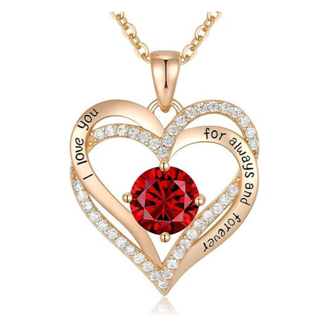 Fashionable Rose Gold and Silver Color Pendant Necklace for Women, Elegant OL Style, High-End Personalized Jewelry