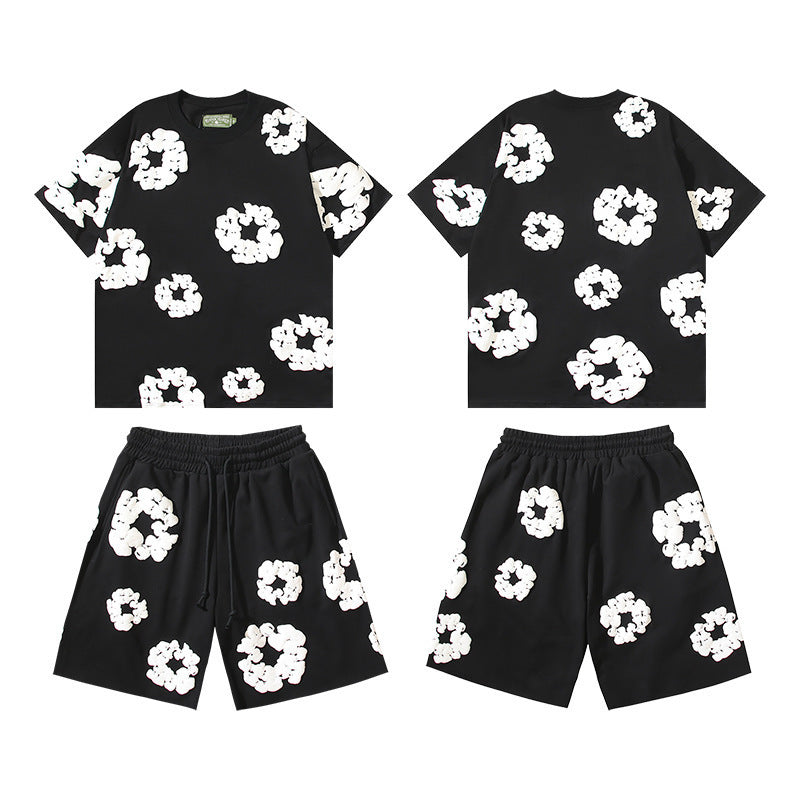 Cotton Foam Printing Series Multi-color Set Simple Casual Unisex Outfit