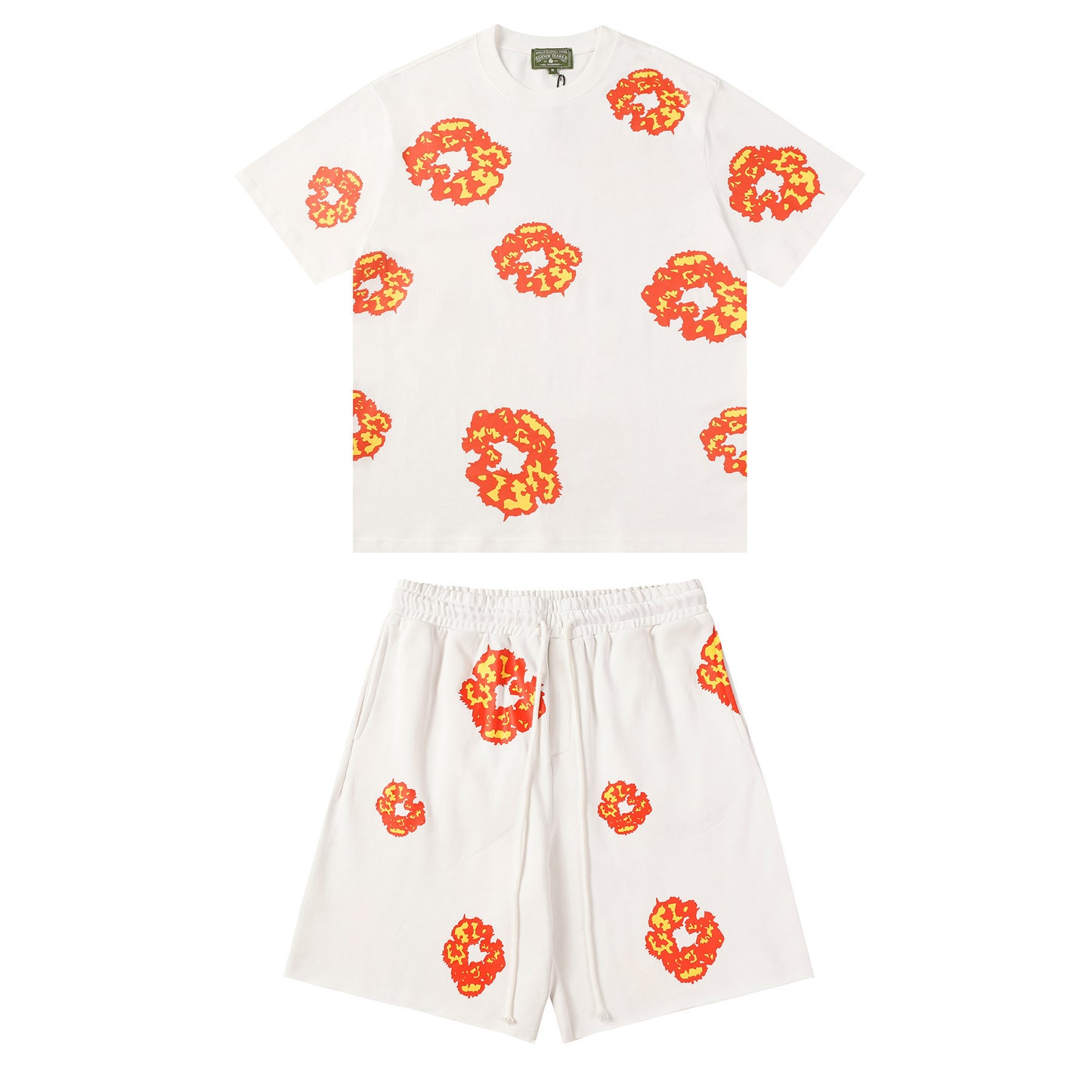 Cotton Foam Printing Series Multi-color Set Simple Casual Unisex Outfit