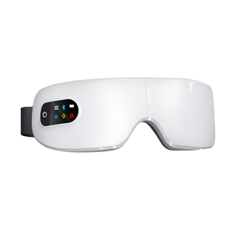 Eye Massage Device with Heat Therapy and Vibration, Foldable Rechargeable Eye Mask for Home Use