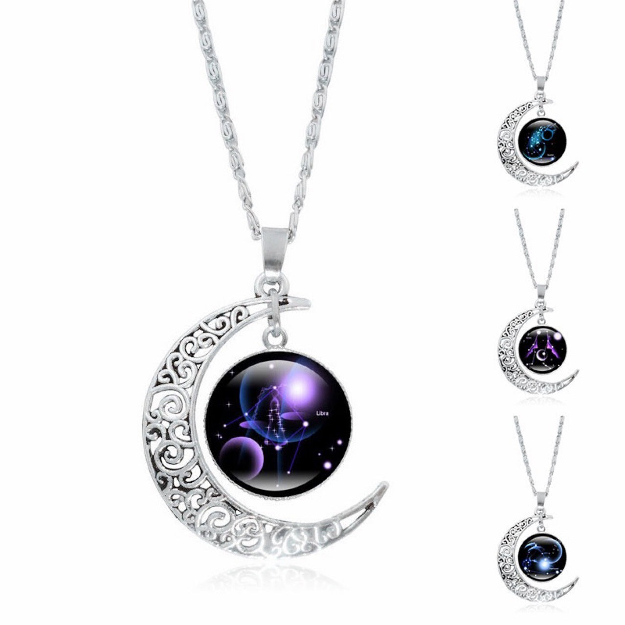 Zodiac Time Gem Luminous Necklace for Women