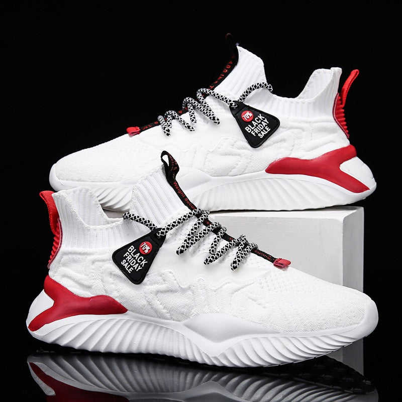 Summer Men's Shoes New Breathable Coconut Shoes Versatile Sports Dad Shoes Flying Weave Fashion Shoes Casual Mesh Running Shoes