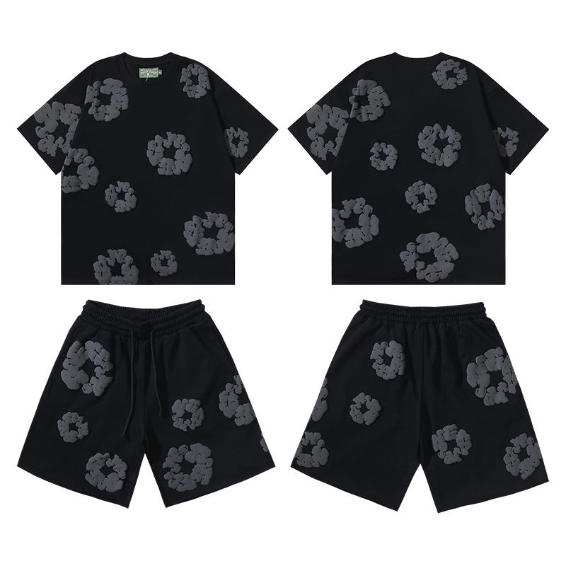 Cotton Foam Printing Series Multi-color Set Simple Casual Unisex Outfit