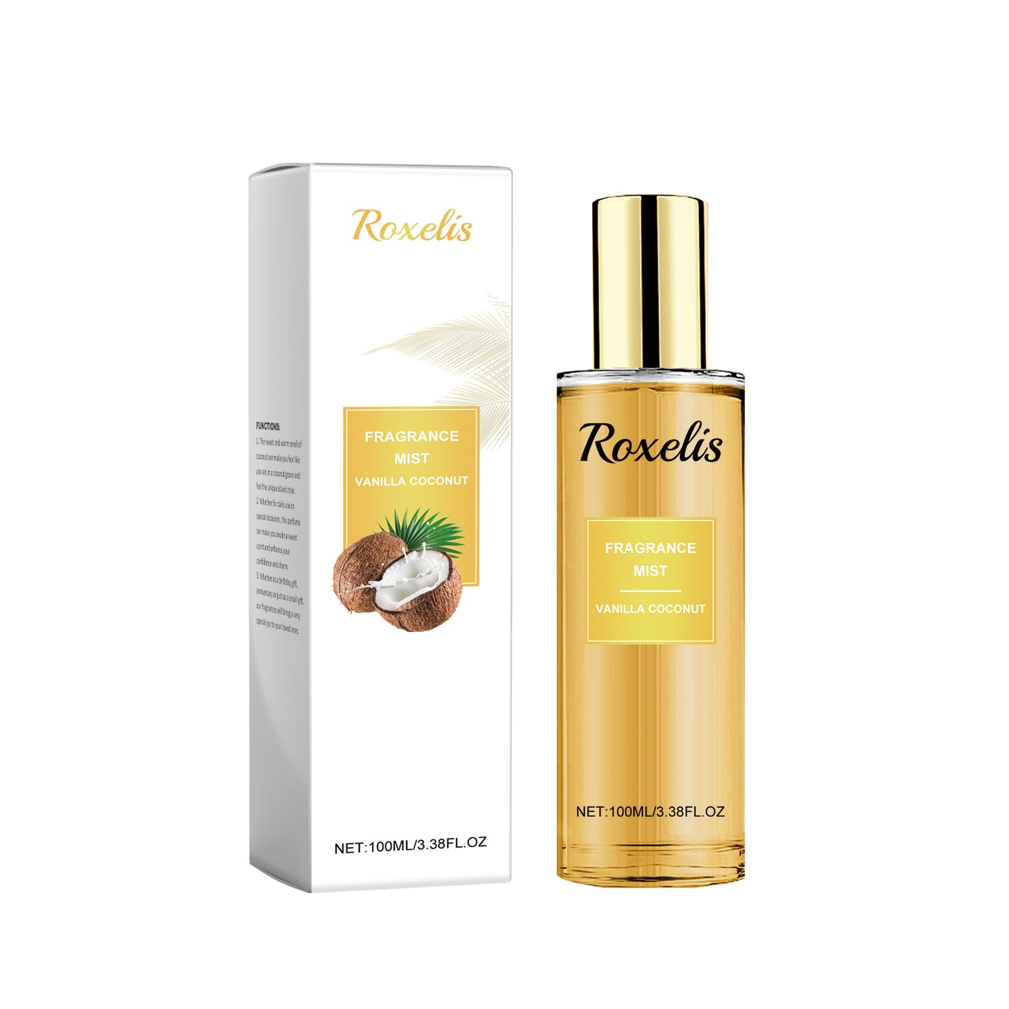 Vanilla Coconut Long Lasting Fragrance Refreshing Body Spray