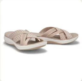 Women's Shoes Summer Slope Heel Fly Weave Cross Over Sandals European and American Large Round Toe Slippers Women