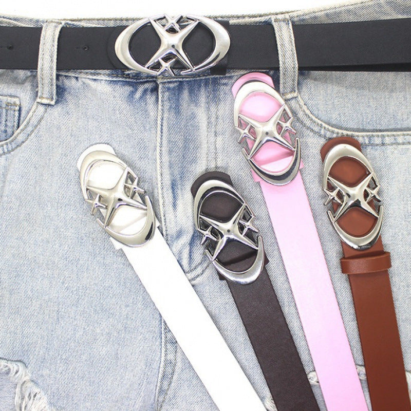 Moon Cross Star Buckle Belt