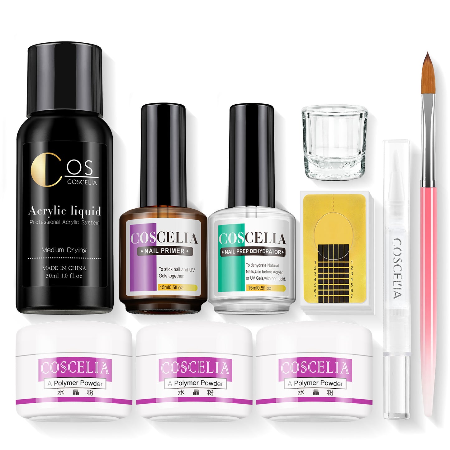 Crystal Powder Extension Nail Manicure Tool Set