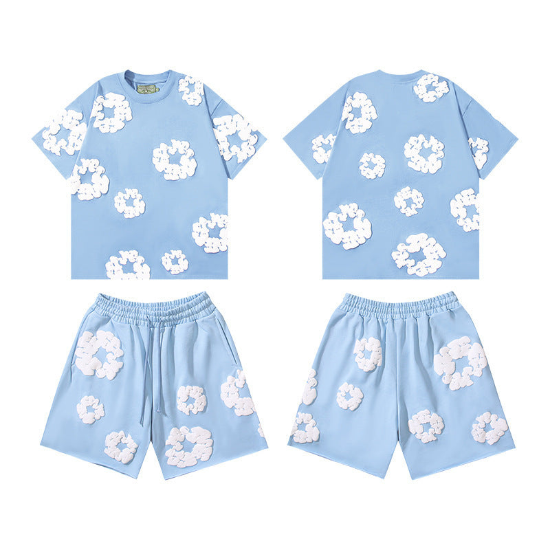 Cotton Foam Printing Series Multi-color Set Simple Casual Unisex Outfit