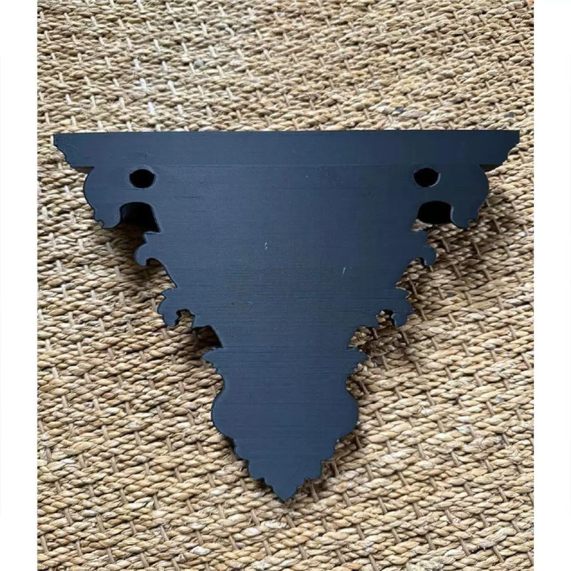 B***3D Printed Gothic Floating Shelf, Creative Carved Wall Decor, Retro Plant Display Stand for Living Room & Indoor Decor