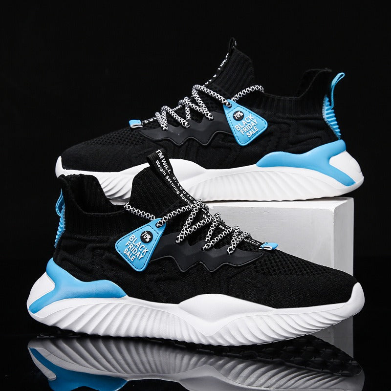 Summer Men's Shoes New Breathable Coconut Shoes Versatile Sports Dad Shoes Flying Weave Fashion Shoes Casual Mesh Running Shoes