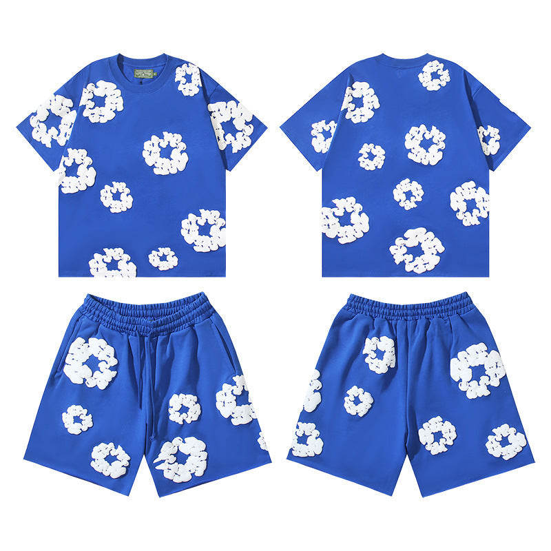 Cotton Foam Printing Series Multi-color Set Simple Casual Unisex Outfit