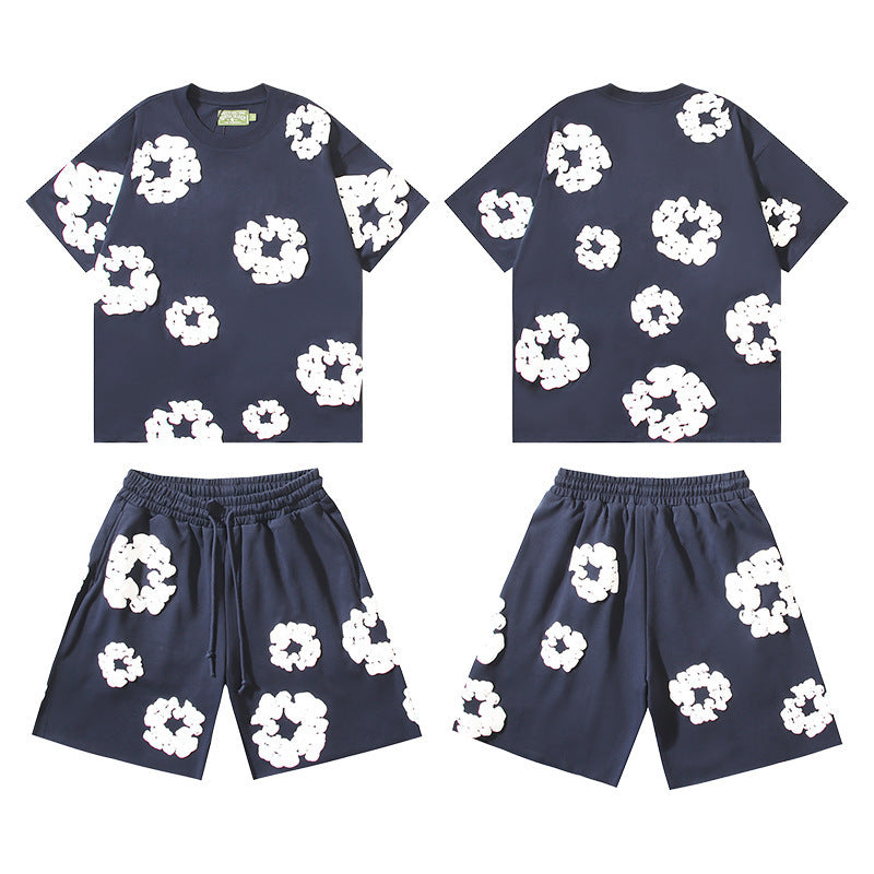 Cotton Foam Printing Series Multi-color Set Simple Casual Unisex Outfit