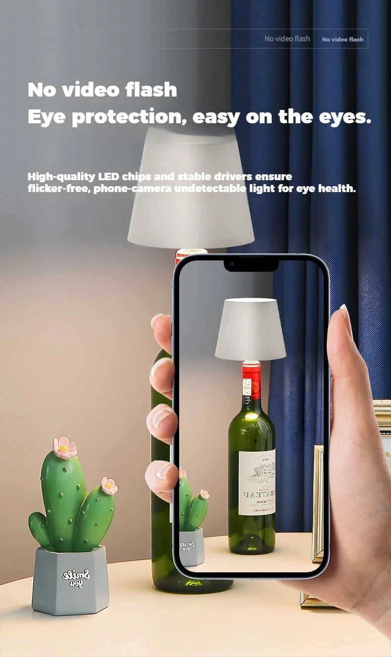 Wine Bottle LED Wireless Table Lamp