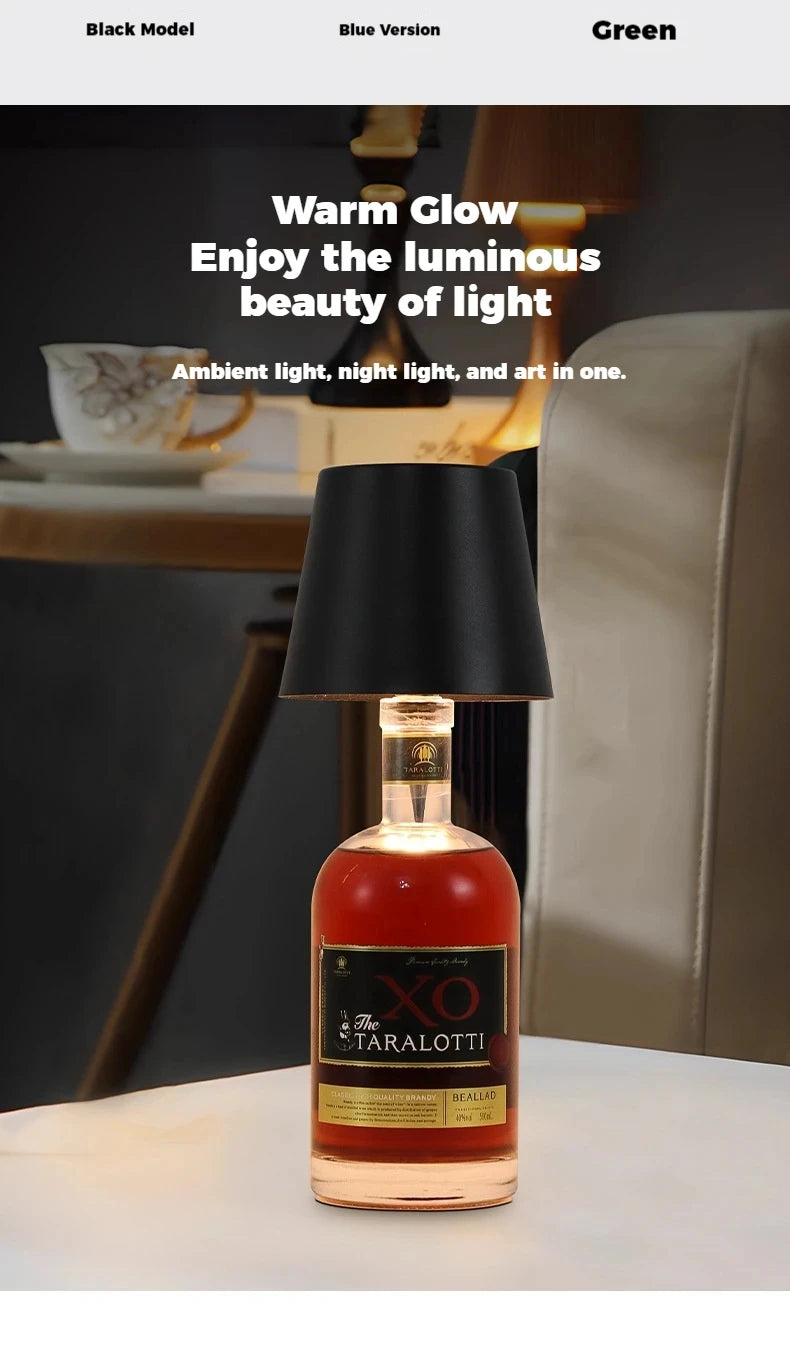 Wine Bottle LED Wireless Table Lamp