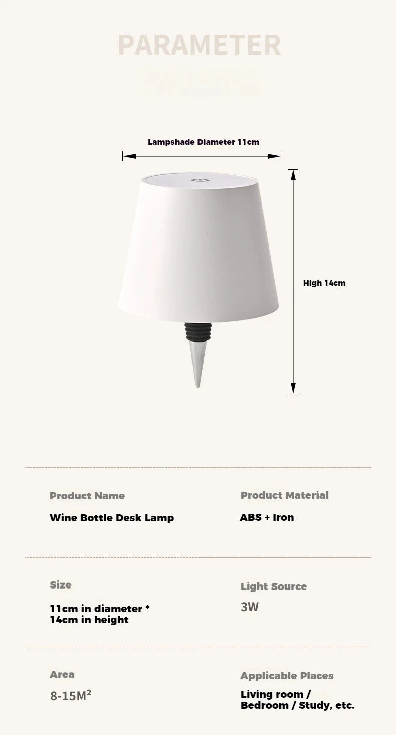 Wine Bottle LED Wireless Table Lamp