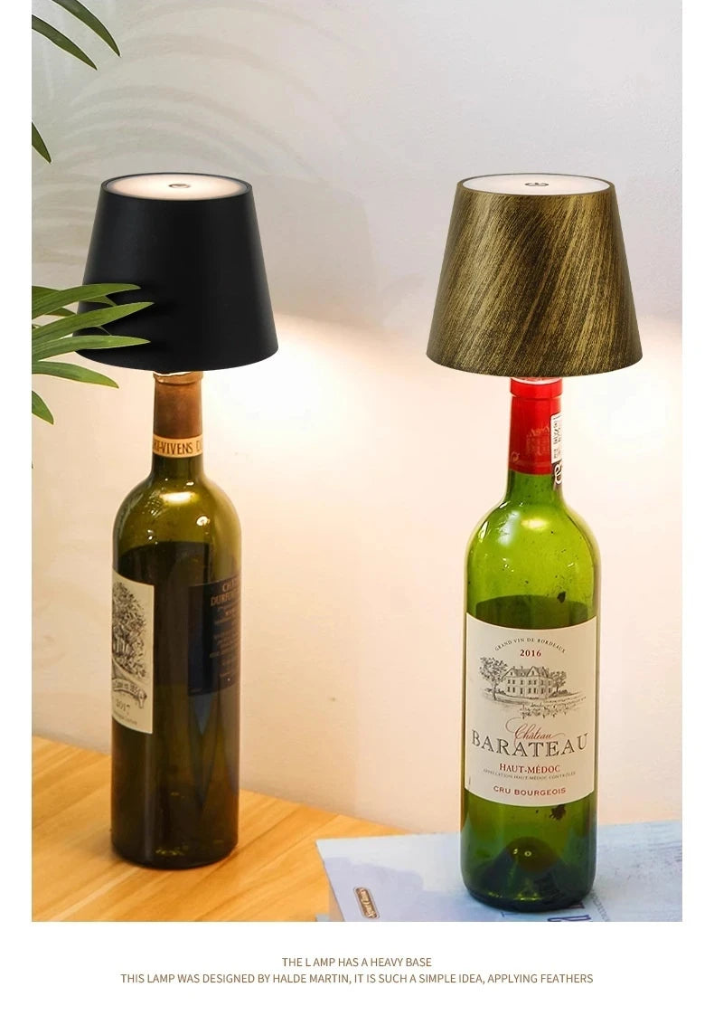 Wine Bottle LED Wireless Table Lamp