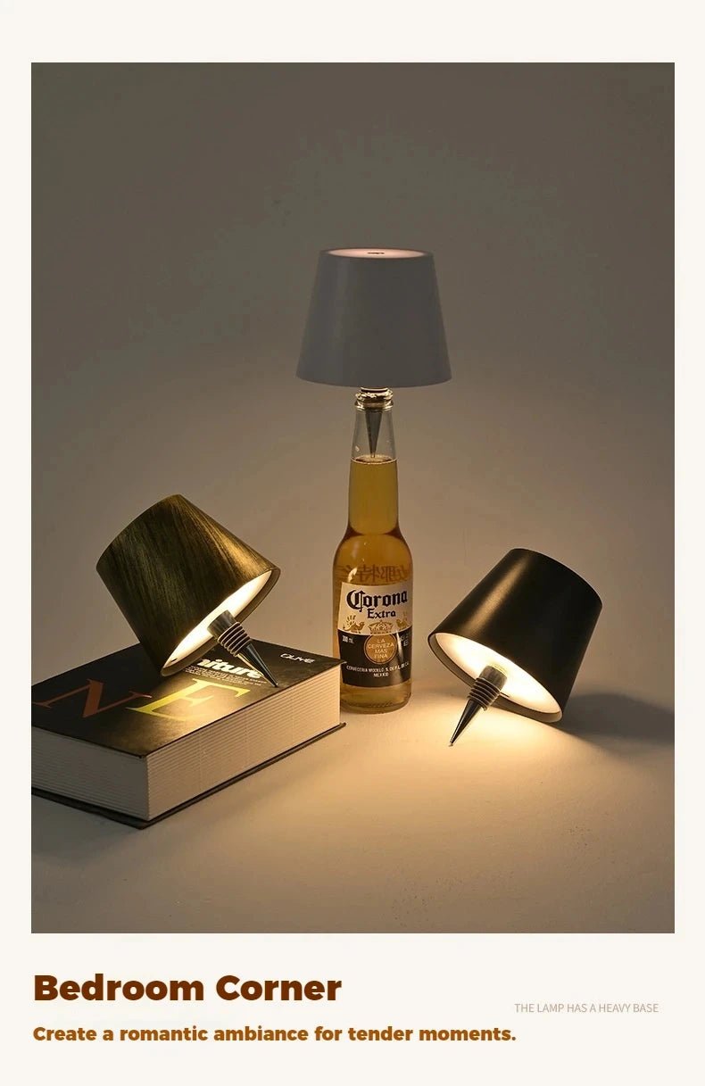 Wine Bottle LED Wireless Table Lamp