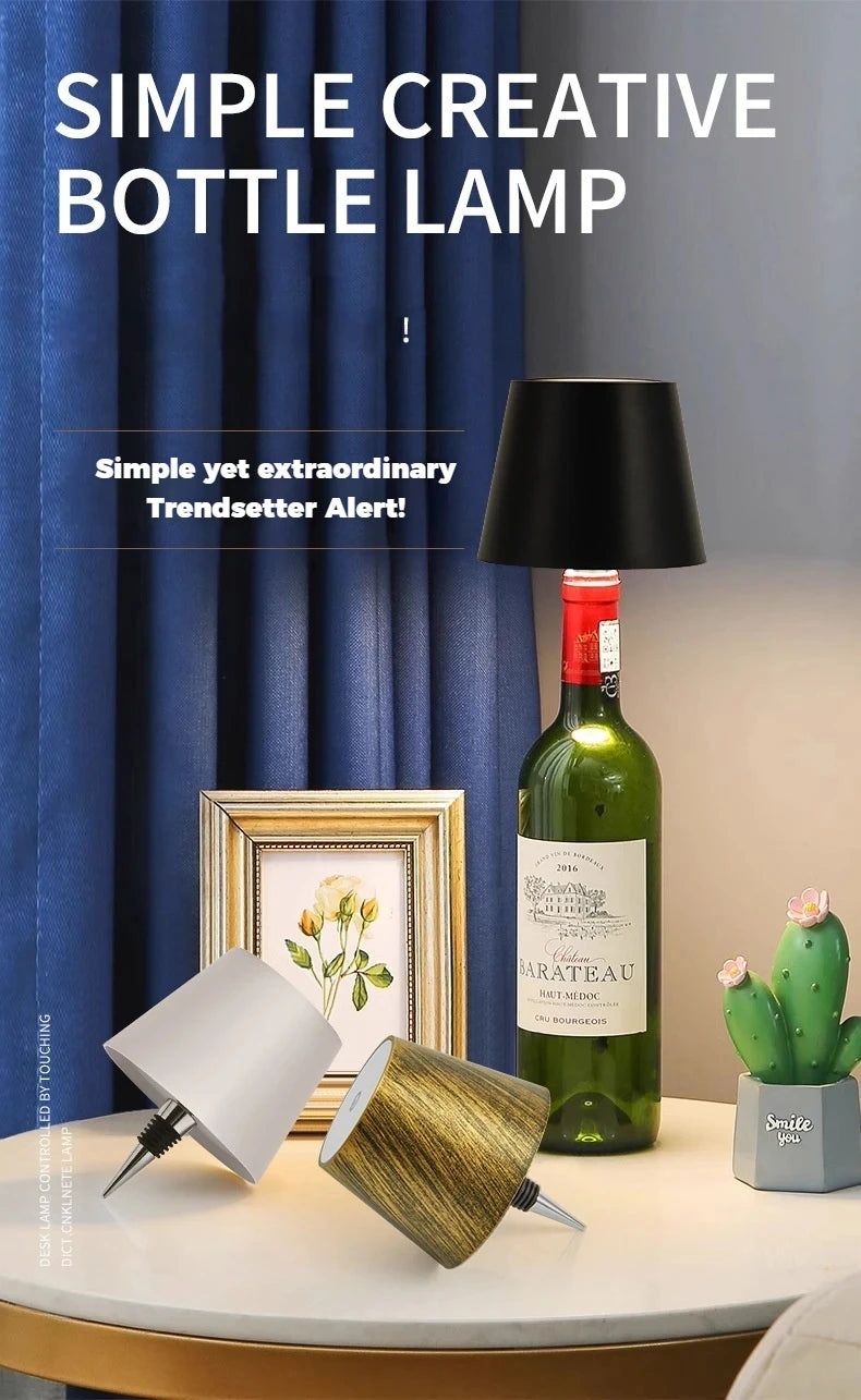 Wine Bottle LED Wireless Table Lamp